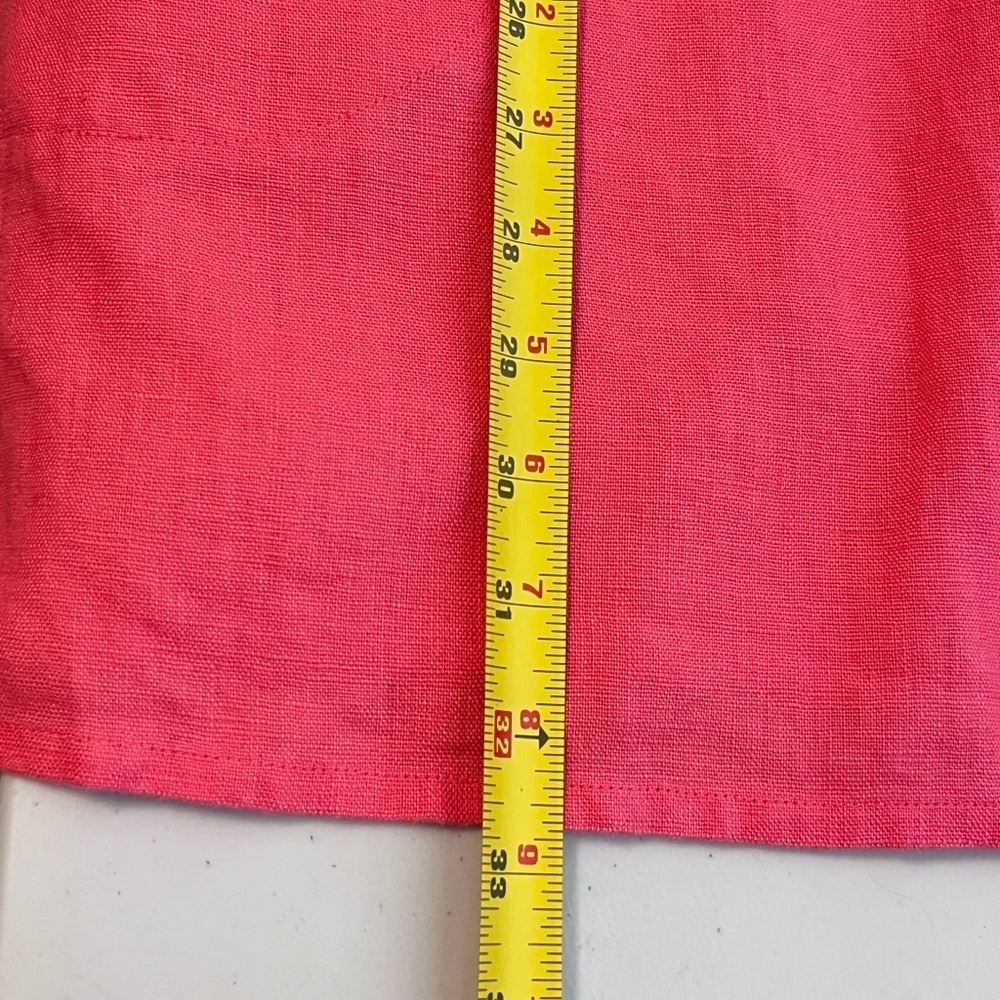 Chico's Vintage 100% Linen Breathable Sz 3 Button Down Front Tunic Top - Picture 11 of 12